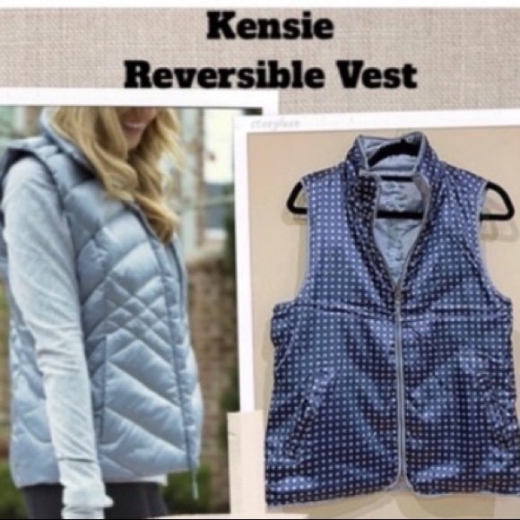 NEW KENSIE Vest Satin Reversible Quilted Vest NEW WITH TAGS Size M - Picture 9 of 9